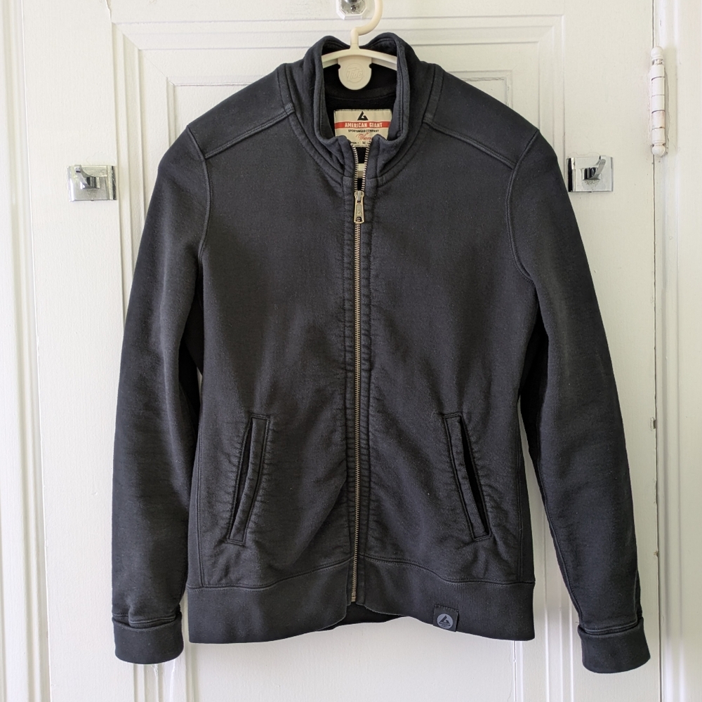 American Giant Full Zip Mock Neck Sweatshirt